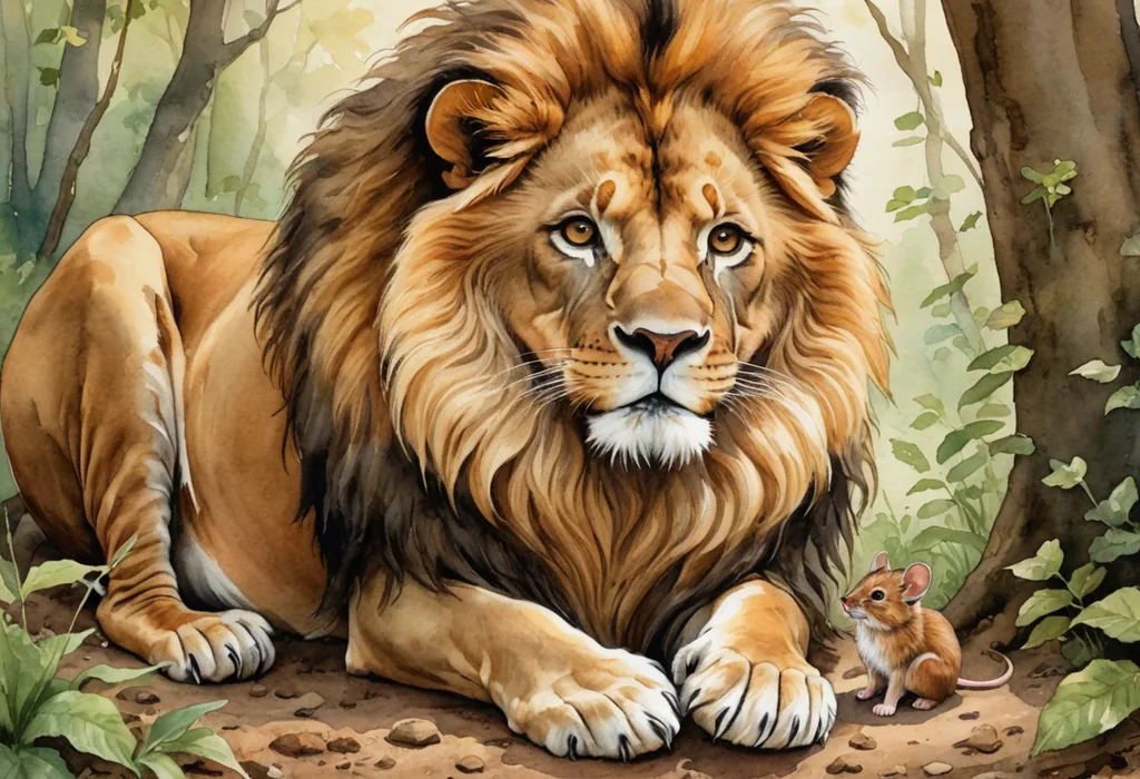 The Lion Catches the Mouse