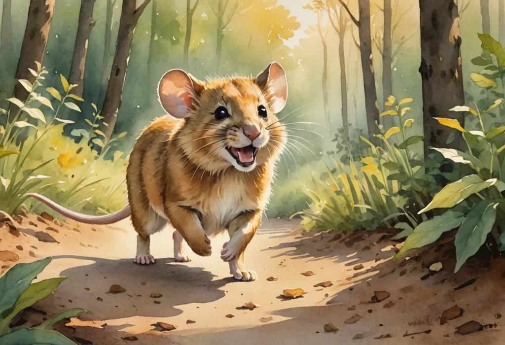 Mouse Runs Away Gratefully