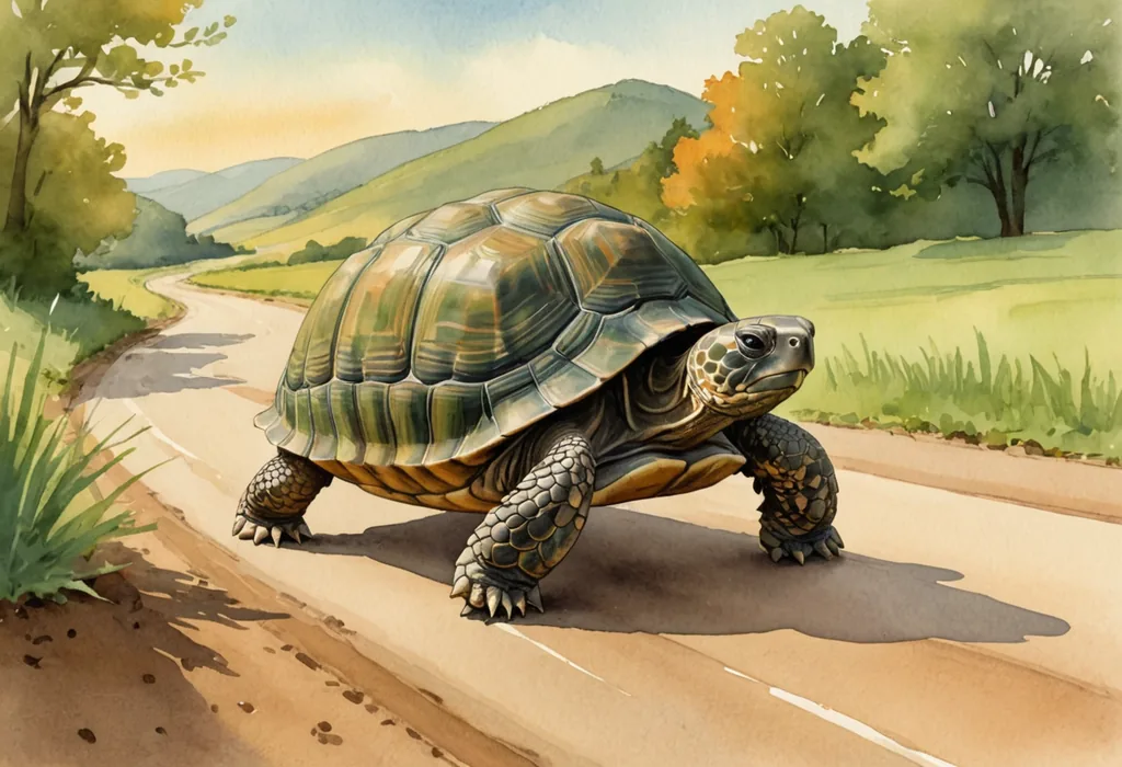 Tortoise Takes His First Steps