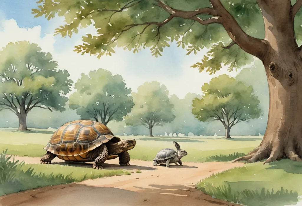 Tortoise Passes the Sleeping Hare