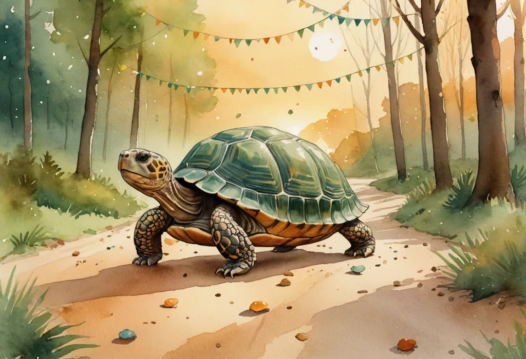 Tortoise Crosses the Finish Line